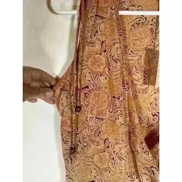 NWT Raga Anthropology Women's Romper Sleeveless Brown & Orange Sz. Med - Picture 7 of 9